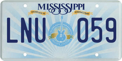 MS license plate LNU059