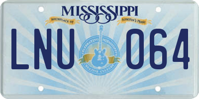 MS license plate LNU064