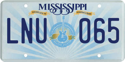 MS license plate LNU065