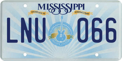 MS license plate LNU066