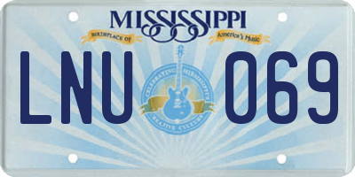 MS license plate LNU069
