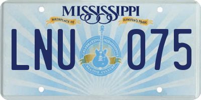 MS license plate LNU075