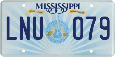 MS license plate LNU079