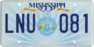 MS license plate LNU081