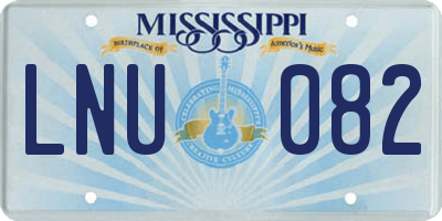 MS license plate LNU082