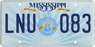 MS license plate LNU083