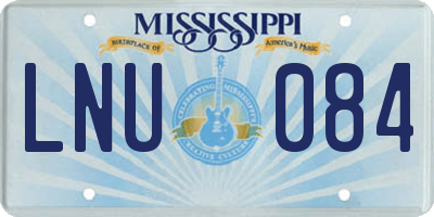 MS license plate LNU084