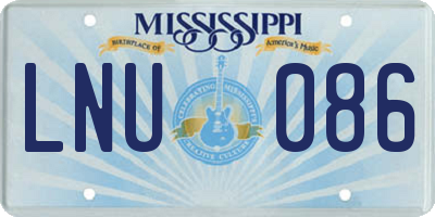 MS license plate LNU086