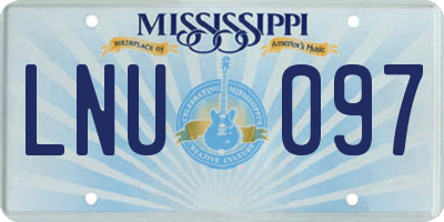 MS license plate LNU097