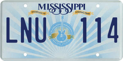 MS license plate LNU114