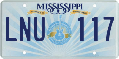 MS license plate LNU117