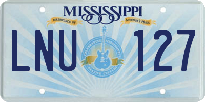 MS license plate LNU127