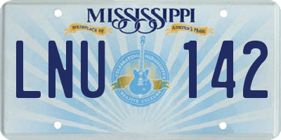 MS license plate LNU142