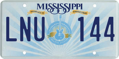 MS license plate LNU144