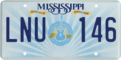 MS license plate LNU146