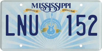 MS license plate LNU152