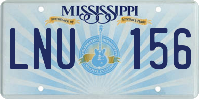 MS license plate LNU156
