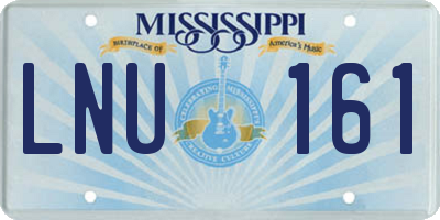 MS license plate LNU161