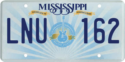 MS license plate LNU162