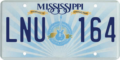 MS license plate LNU164