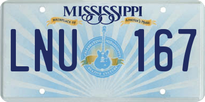 MS license plate LNU167