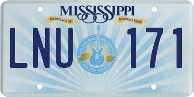 MS license plate LNU171