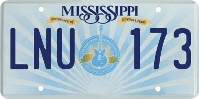 MS license plate LNU173
