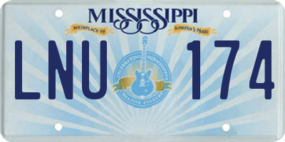 MS license plate LNU174