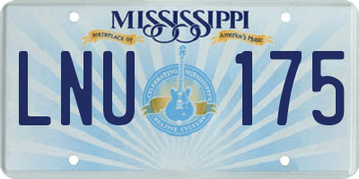 MS license plate LNU175