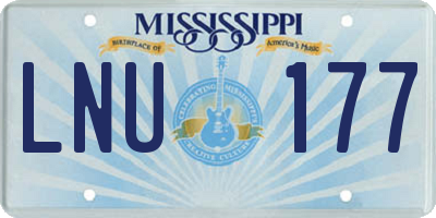MS license plate LNU177