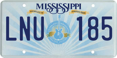 MS license plate LNU185
