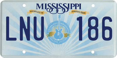 MS license plate LNU186