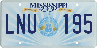 MS license plate LNU195
