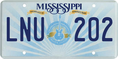 MS license plate LNU202