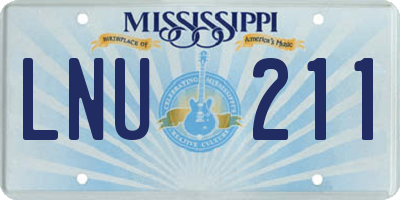 MS license plate LNU211