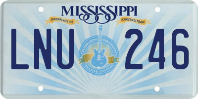 MS license plate LNU246