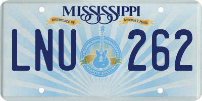 MS license plate LNU262