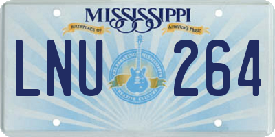 MS license plate LNU264