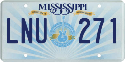 MS license plate LNU271