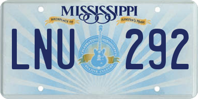 MS license plate LNU292
