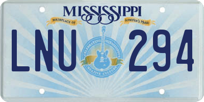 MS license plate LNU294