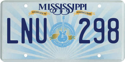 MS license plate LNU298