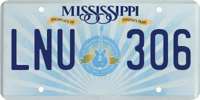 MS license plate LNU306