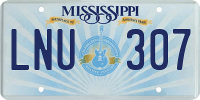 MS license plate LNU307