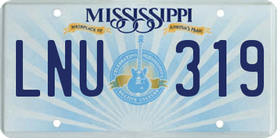 MS license plate LNU319