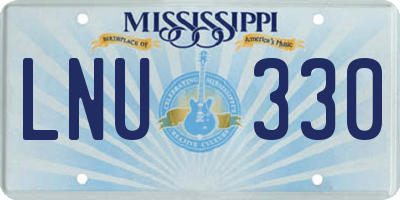 MS license plate LNU330