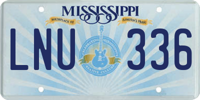 MS license plate LNU336