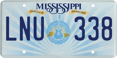 MS license plate LNU338