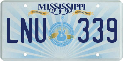 MS license plate LNU339