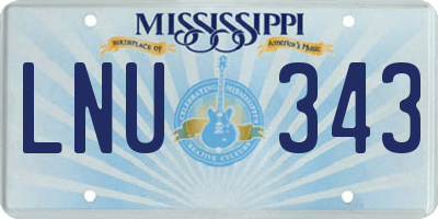 MS license plate LNU343